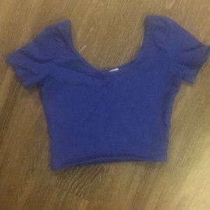 Blue crop top size small